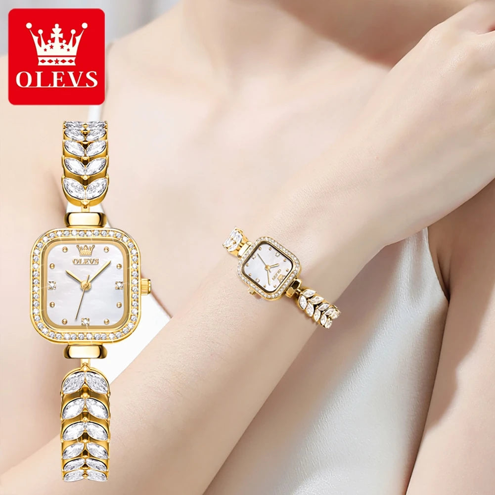 Luxury Women's Quartz Watch with Diamonds