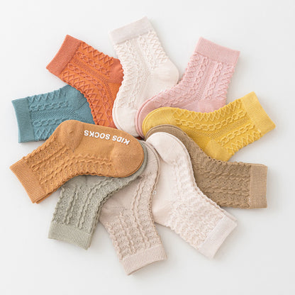 3 pairs of baby mid length socks