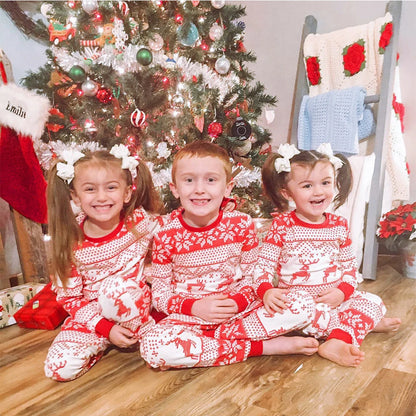 Family Matching Christmas Pajamas Set – Cozy Red Jumpsuit for All Ages