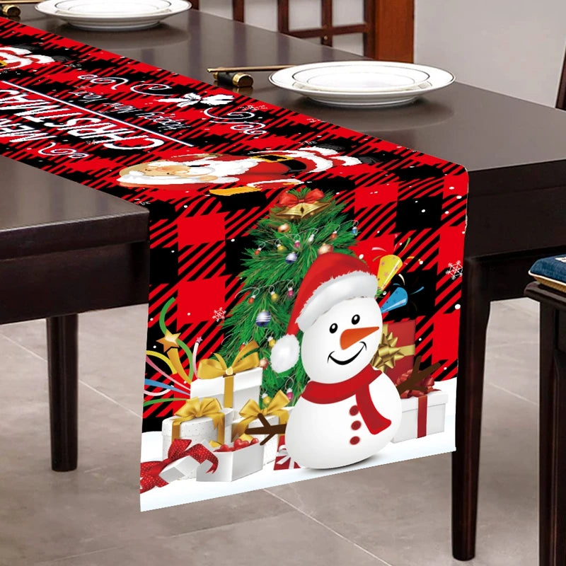 Christmas Table Runner - Merry Christmas Tablecloth