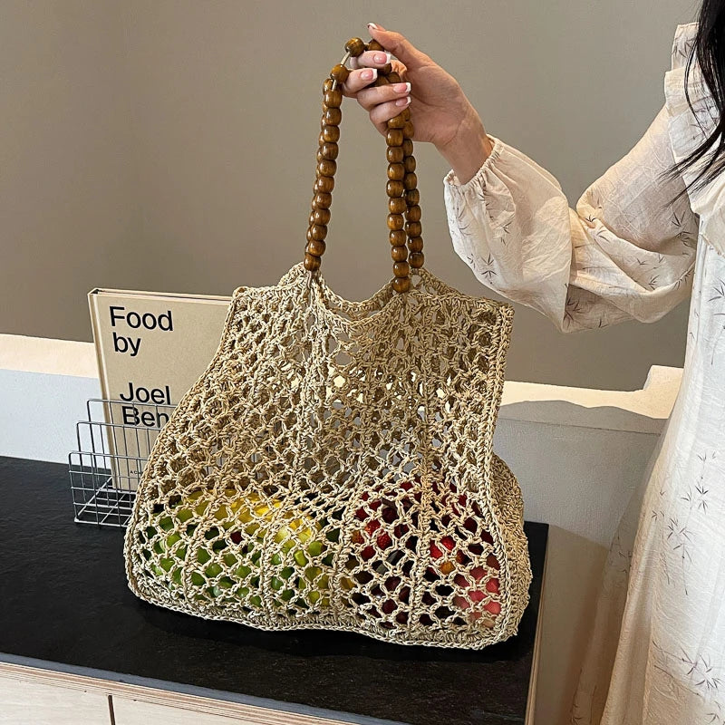 Straw Woven Large Capacity Shoulder Bag