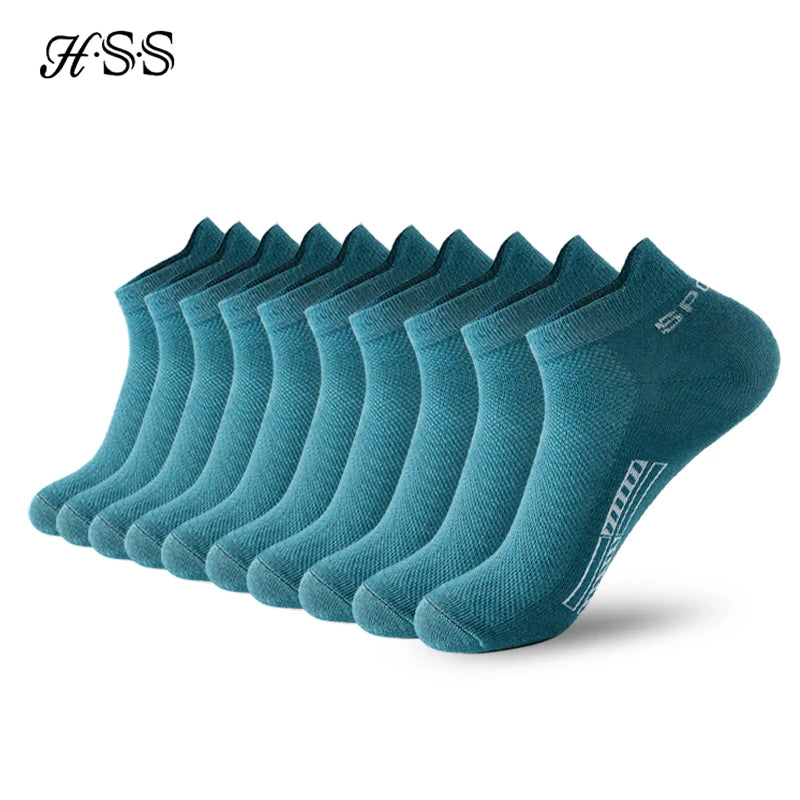 10 Pairs Organic Ankle Breathable Mesh Sports Socks