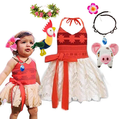 Baby Girls Moana Halter Dress | Princess Costume