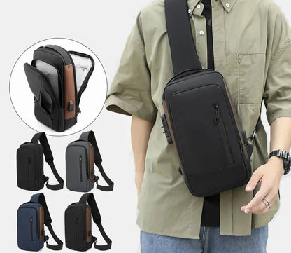 Waterproof USB Crossbody Oxford Bag