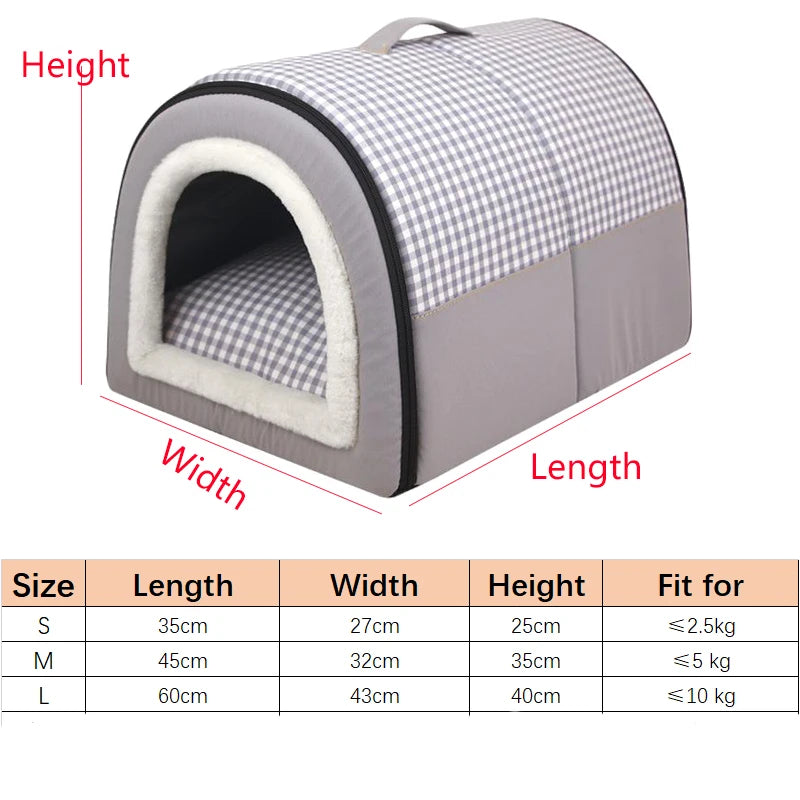 Cozy Foldable Pet Dog House Bed