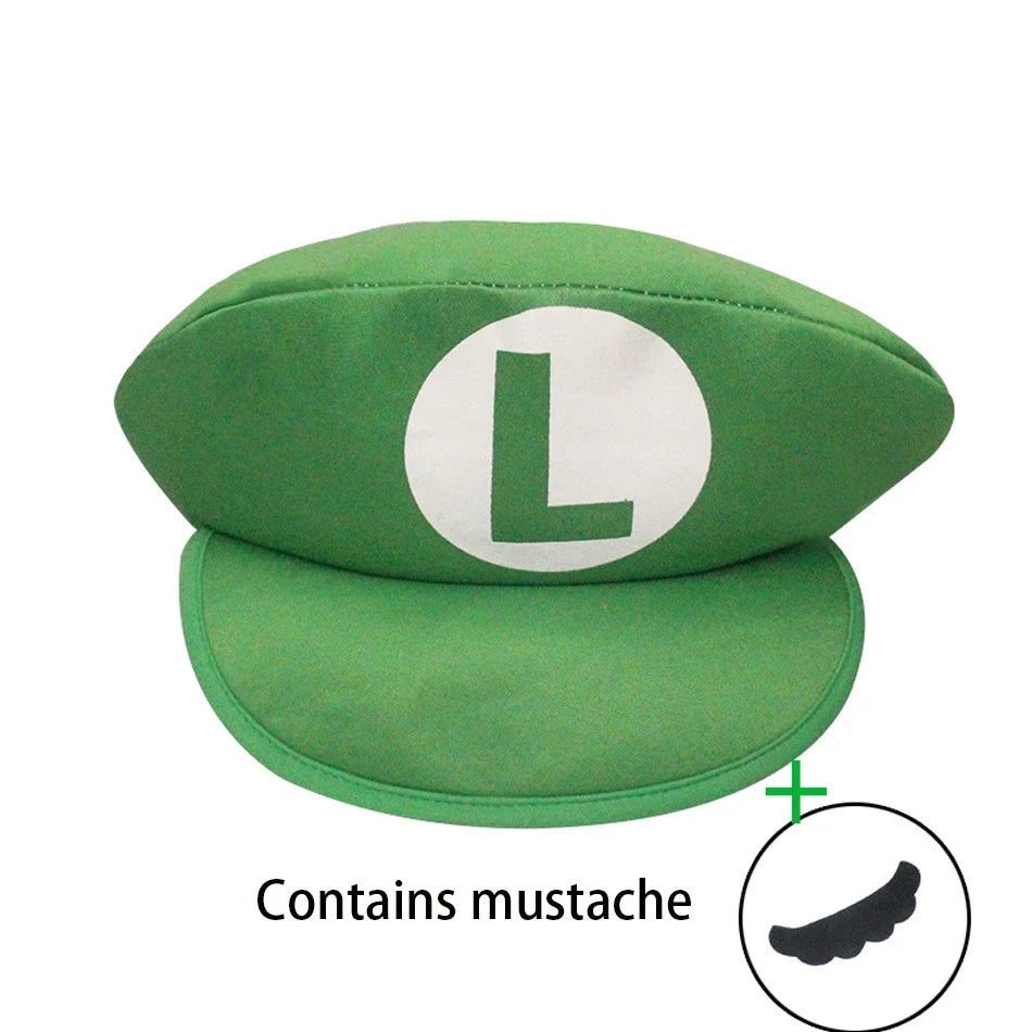 Super Mario Bros Luigi Cosplay Hat – Classic Cartoon Cap