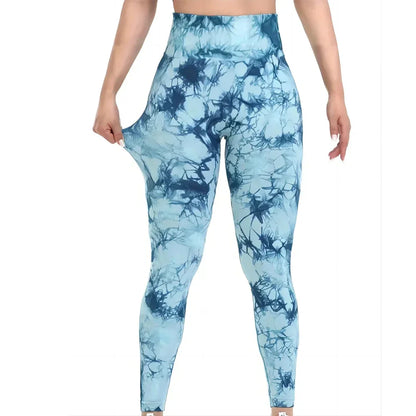 Women's Tie-Dye Seamless High Waist Butt Lifting Leggings