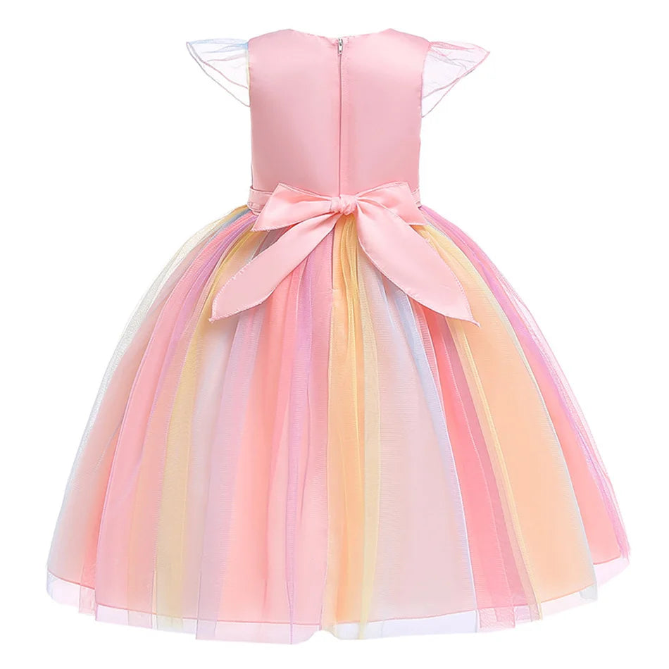 Little Girls Unicorn Birthday Cosplay Dress