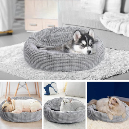 Round Pet Bed for Dogs and Cats