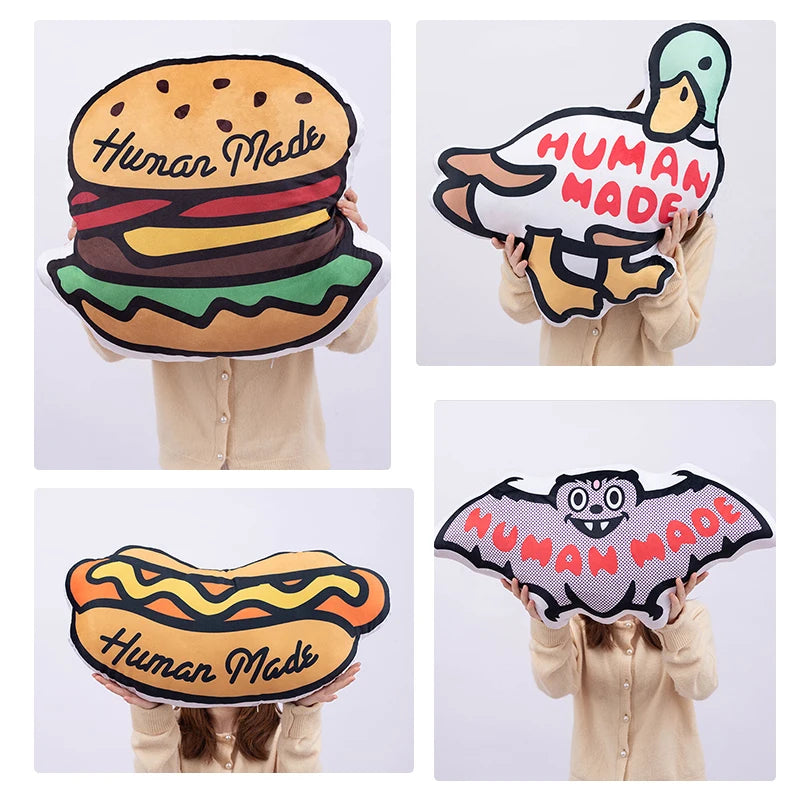 Cute Cartoon Bat Hamburger Duck Pillow