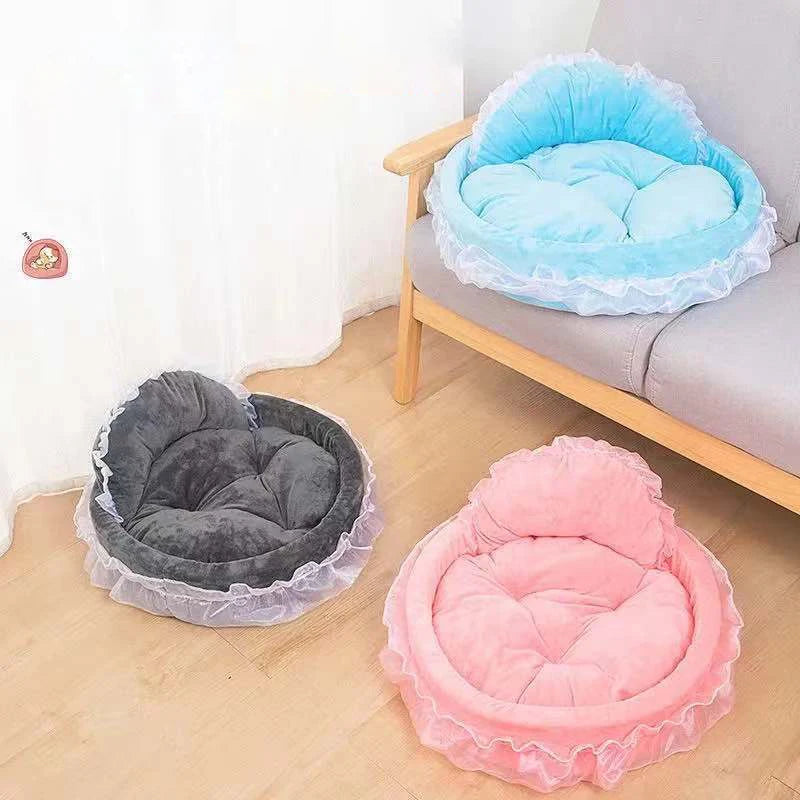 Breathable Cotton Dog Bed - Small & Soft Pet Mattress