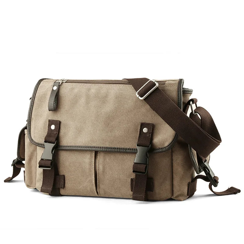 Men’s Canvas Shoulder Bag | Male Crossbody Sling Bag