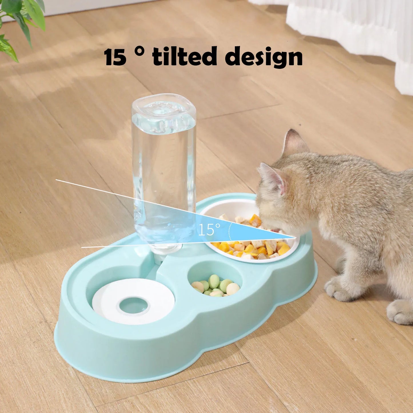 Automatic Dual-Use Pet Bowl | Moisture-Proof Drinking & Feeding Bowl