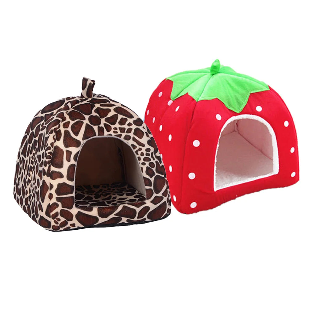 Cute Strawberry Pet House | Foldable