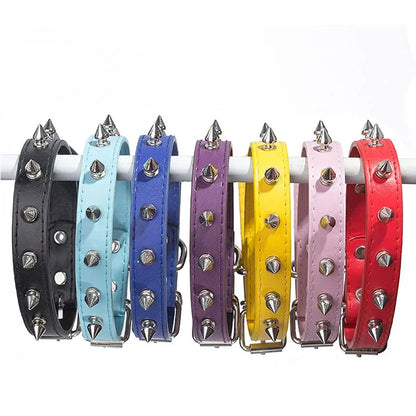 Spiked Studded Leather Dog & Cat Collar