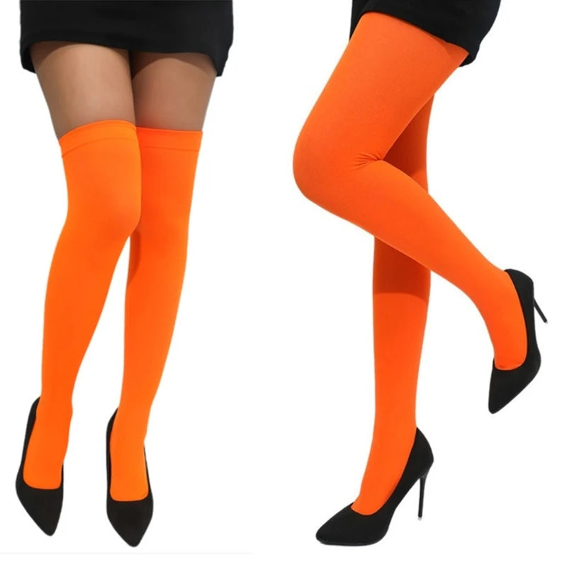 Neon Color Sexy High Knee Pantyhose