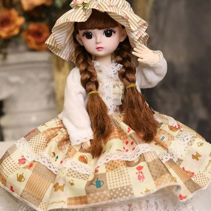 Movable Joint Doll | Cute Girls' Dress-Up Toy with 3D Makeup