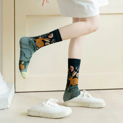 Hot Sale Colorful Cartoon Graffiti Socks for Men & Women Series 4