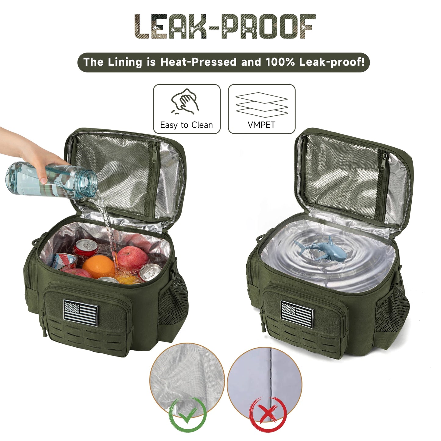 Tactical Lunch Box for Men – Heavy Duty Insulated Cooler Bag for Outdoor Work, Camping, & Picnics