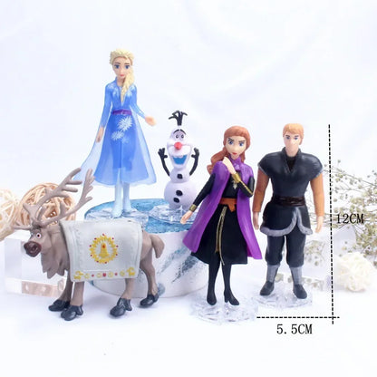 Disney Frozen 2 Elsa & Anna PVC Action Figures Set (5/6pcs)