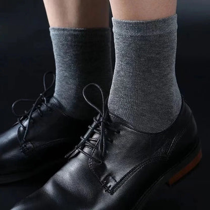 10 Pairs Men's Business Socks – Breathable, Moisture-Wicking Crew Socks