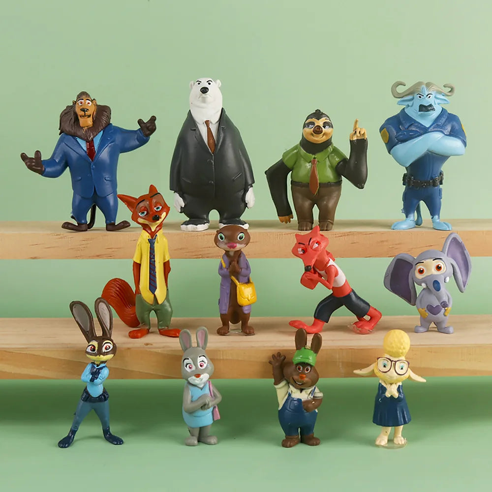 12 Pcs Disney Zootopia Action Figures Set