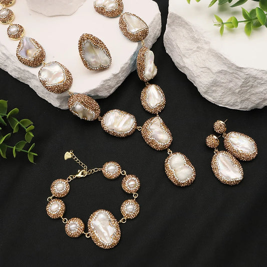 Natural Baroque Pearl Jewelry Set