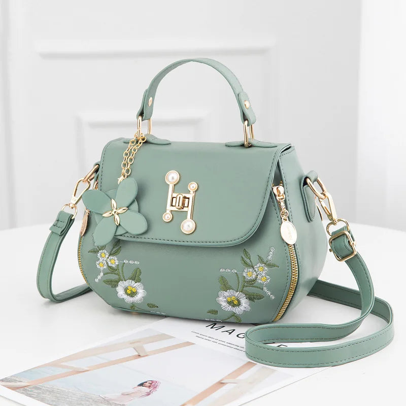 Trendy Shell-Shaped Handbag | Fashionable Embroidered Crossbody & Shoulder Bag for Women