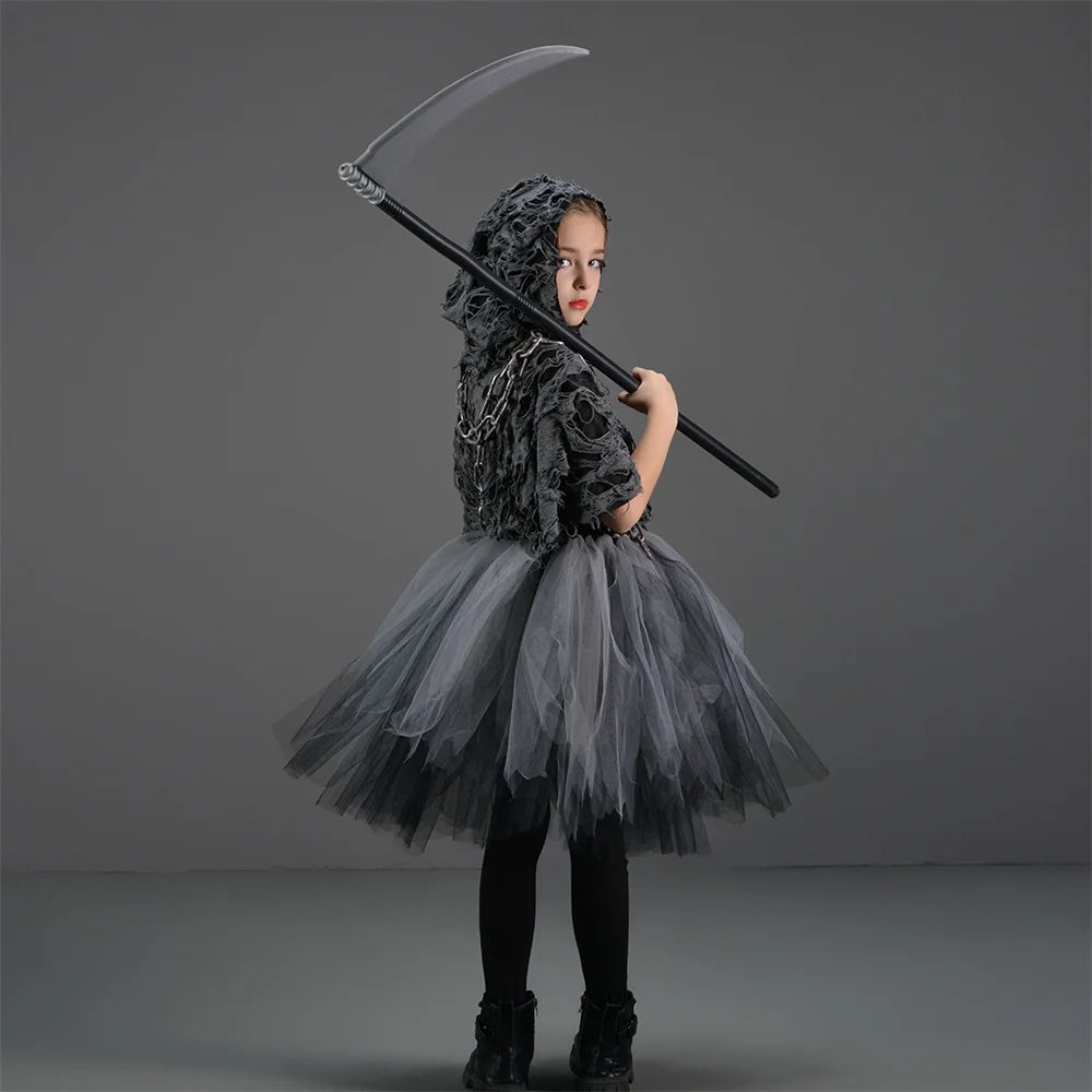 Girls Disguise Costume | Halloween Tutu Knee Dress