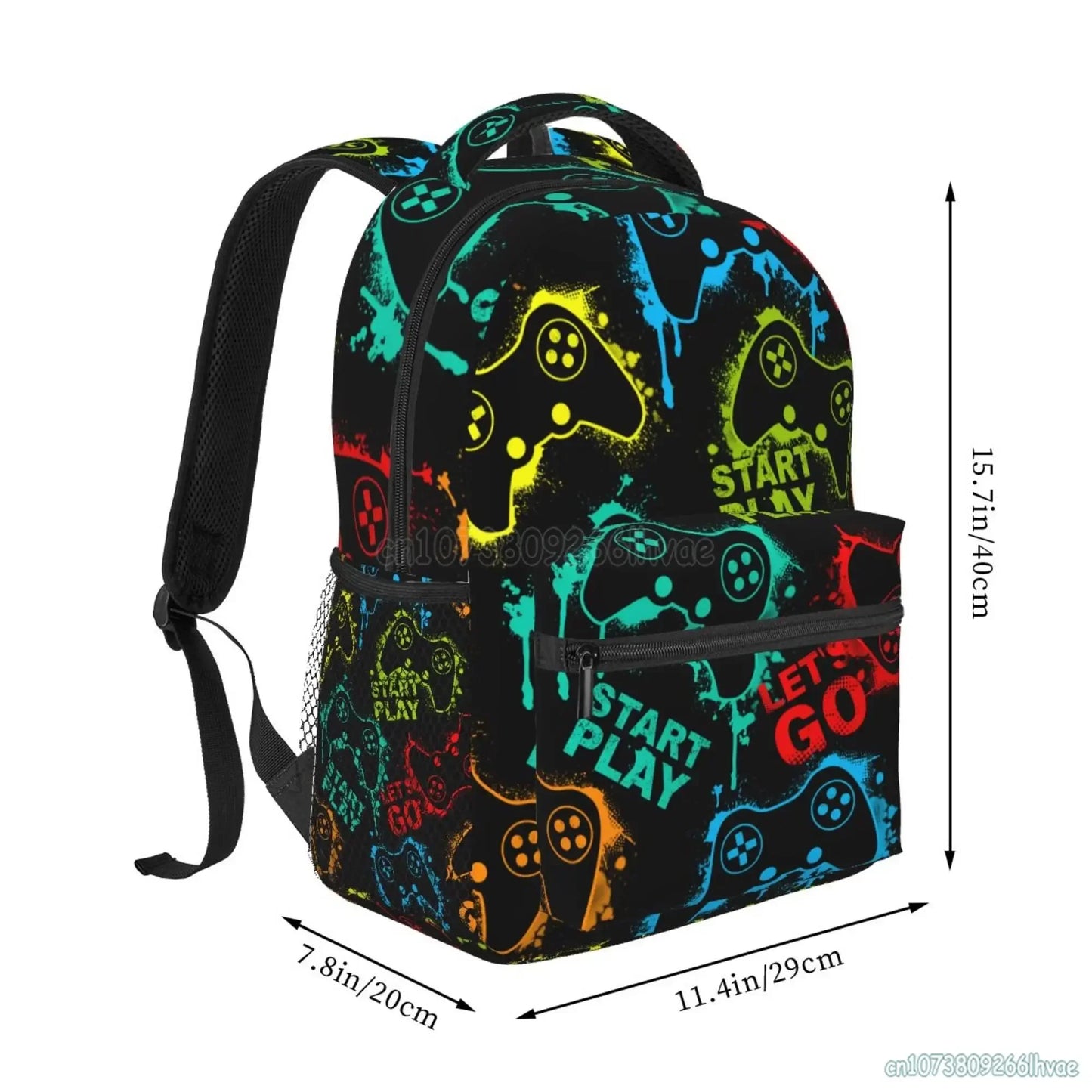 Video Game Gamer Backpack | Durable School & Travel Bag for Boys & Girls