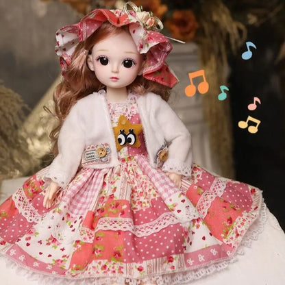 Movable Joint Doll | Cute Girls' Dress-Up Toy with 3D Makeup