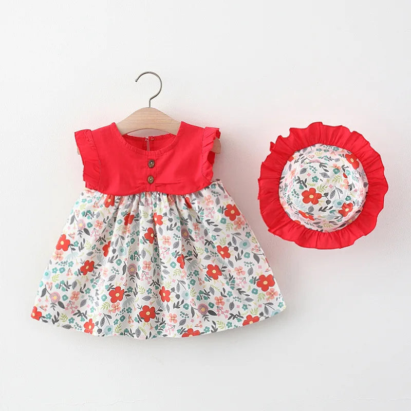 2-Piece Summer Toddler Dress Set for Girls