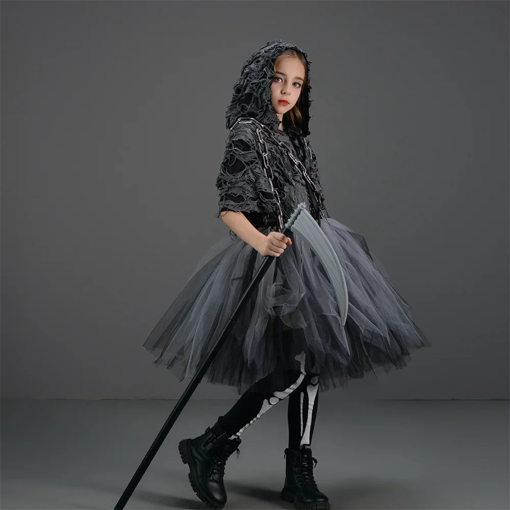 Girls Disguise Costume | Halloween Tutu Knee Dress