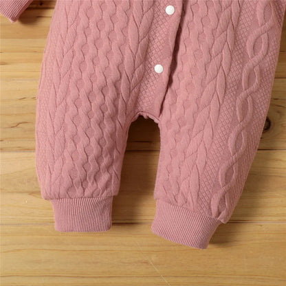 Solid Baby Jumpsuit | Long Sleeve Romper for Newborns 0-18M