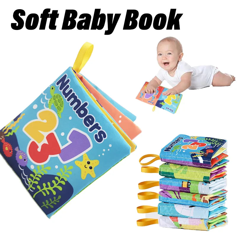 Soft Baby Fabric Book – Interactive Sensory Cloth for Early Learning