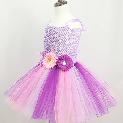 Girls Purple Butterfly Fairy Dress | Tulle Tutu with Wings