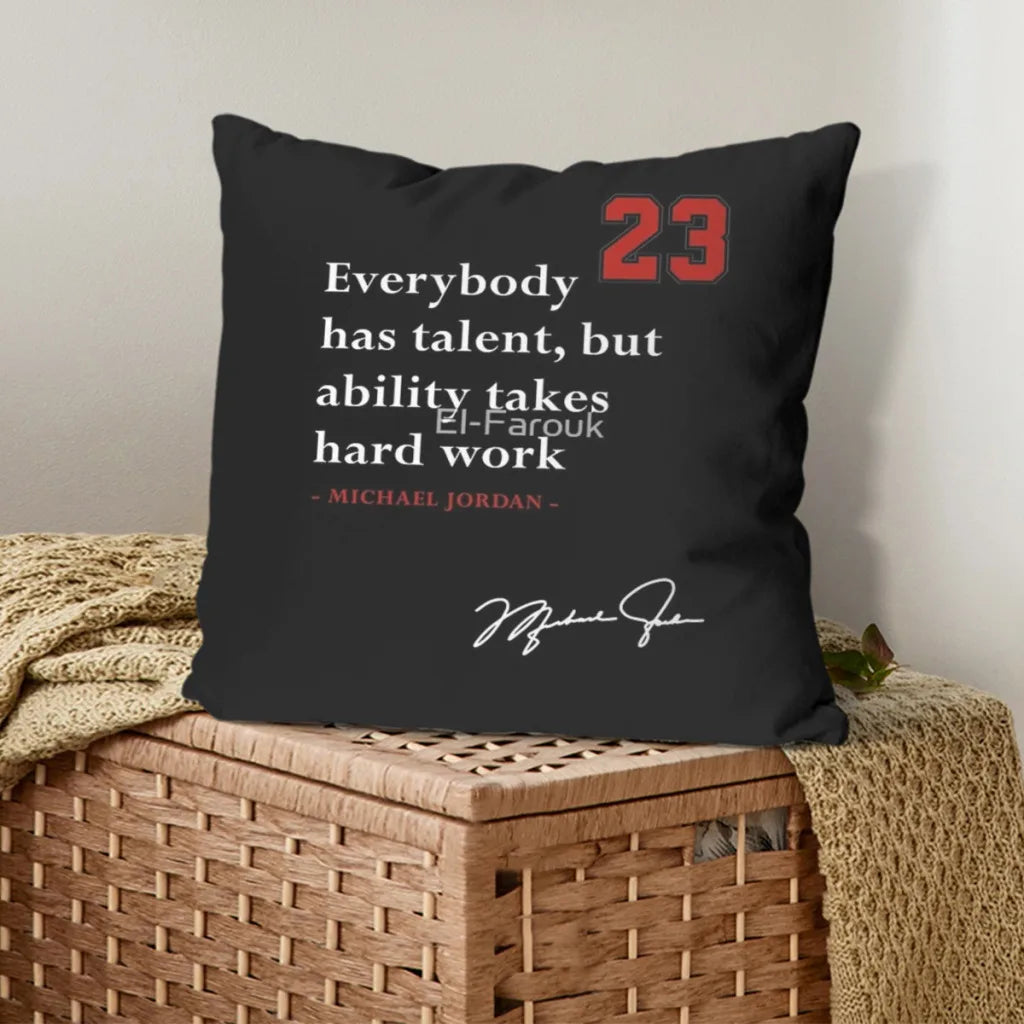 Michael Jordan Quote Pillow Cushion Case | 45x45cm Dakimakura Cover & Decorative Sleeping Pillow