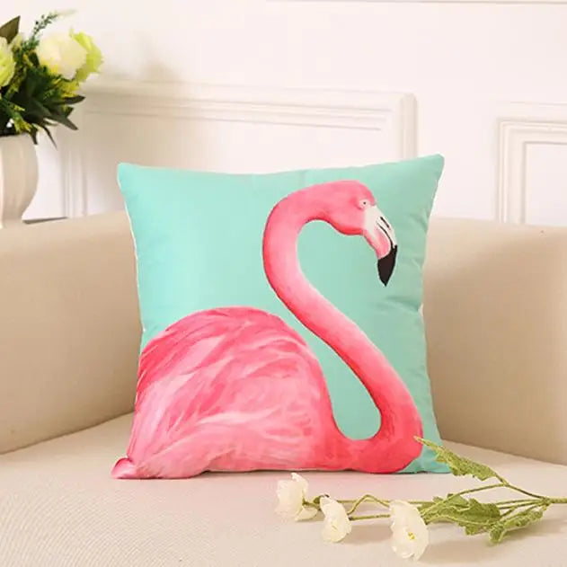 Flamingo Pillowcase – Home Sofa Chair Decor Cushion Covers