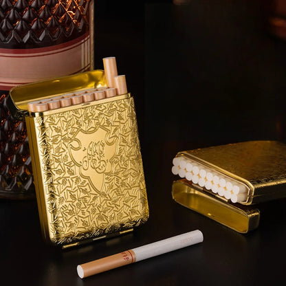 Luxury Vintage Engraved Cigarette Case Holder