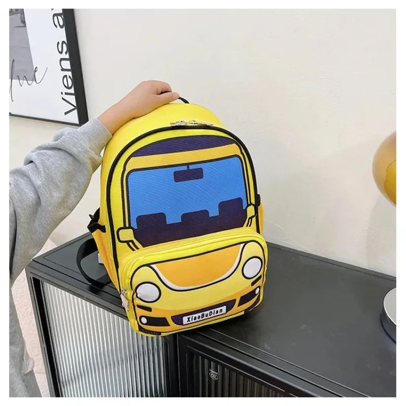 Kids’ Cute School Bags – Police Car Pattern Backpack for Boys & Girls