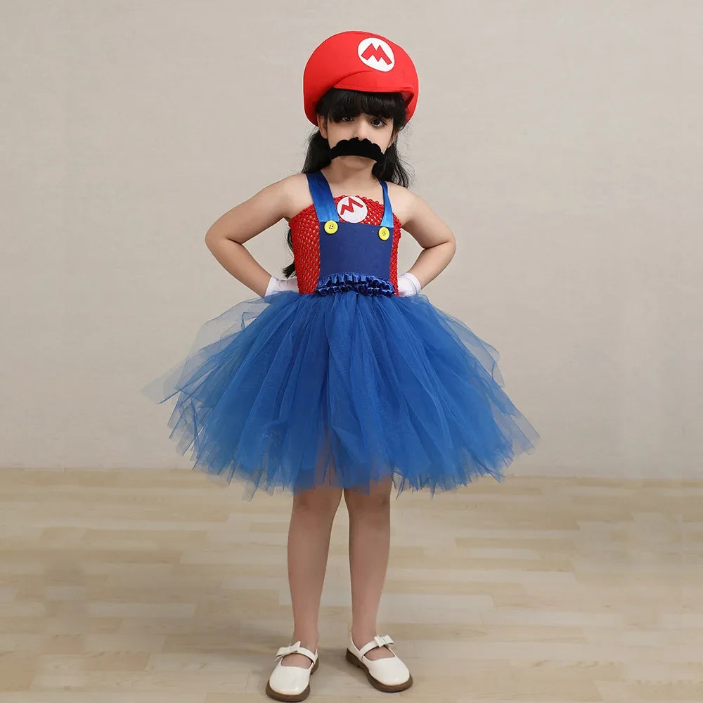 Kids Luigi Bros Cosplay Costume