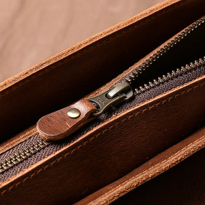 Genuine High-Grade Retro Leather Briefcase