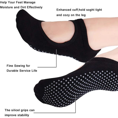 Backless Non-slip Fitness Pilates Socks