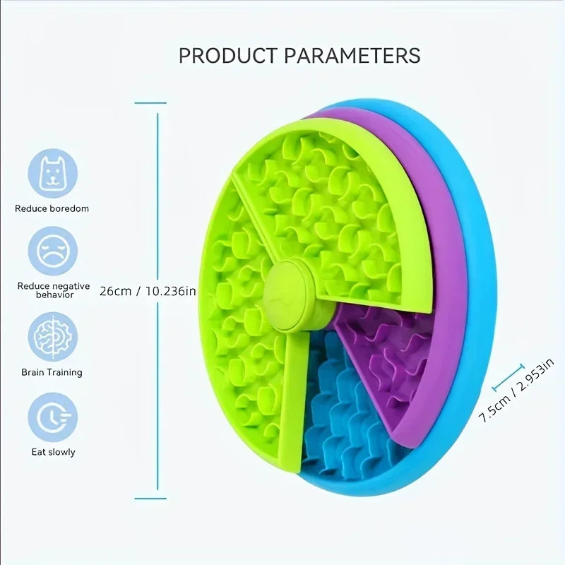 Three-Layer Rotating Slow Food Bowl for Dogs