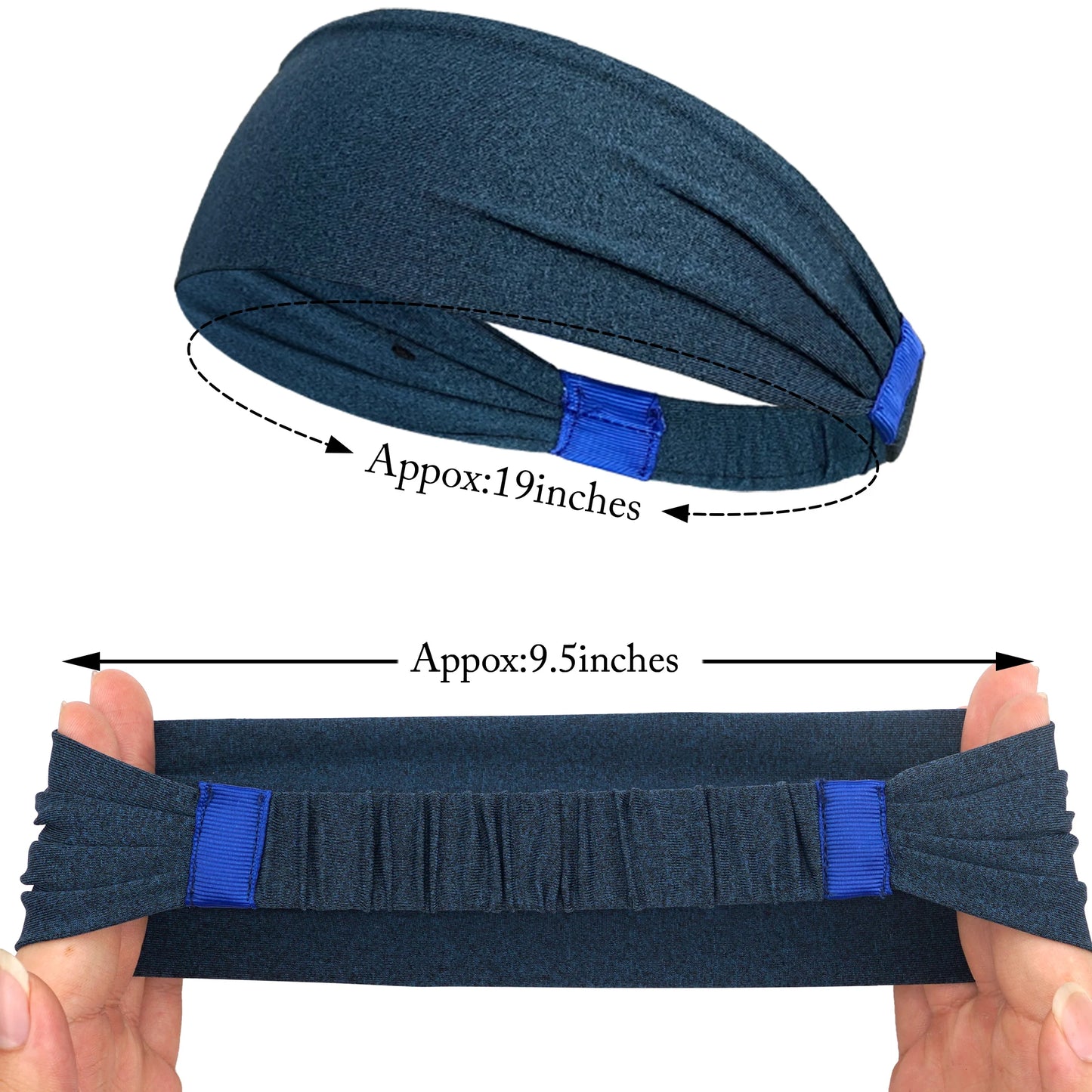 Sports Headbands for Men & Women | Soft Elastic Gym & Yoga Sweatbands