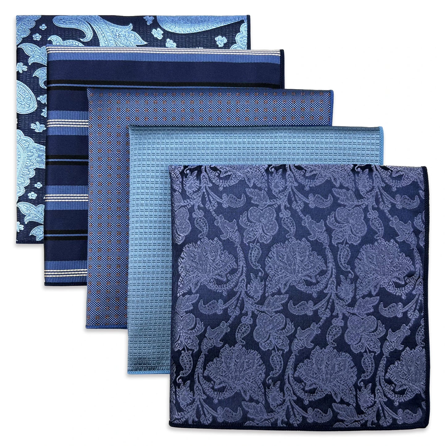 New 5-Piece Assorted Fashion Men's Pocket Square Set