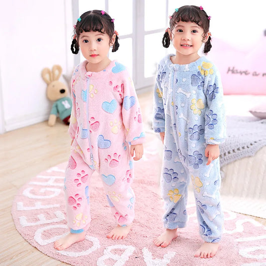 Kids Winter Flannel Pajamas | Warm Cartoon Sleepwear for Boys & Girls