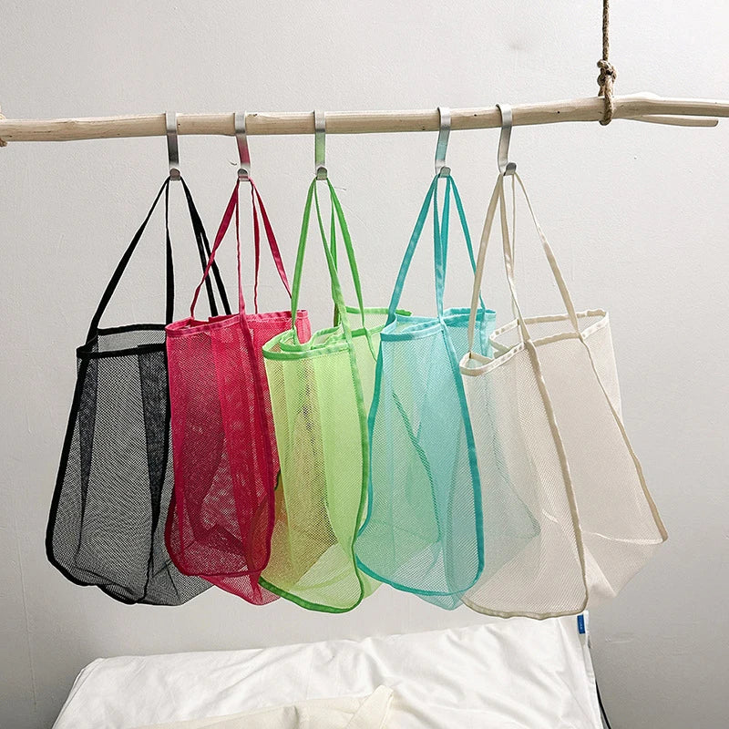 Women's Transparent Mesh Shopping Tote