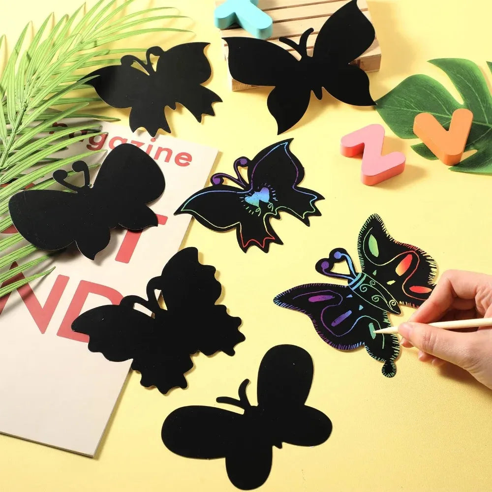 Magic Scratch Art Set – Butterfly Paper & Bookmarks