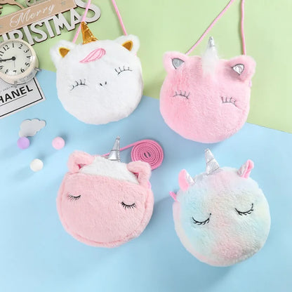 Cute Unicorn Shoulder Bag for Girls | Fashionable Mini Handbag & Plush Toy